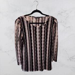 INC International Concepts Watercolor Striped Top Medium